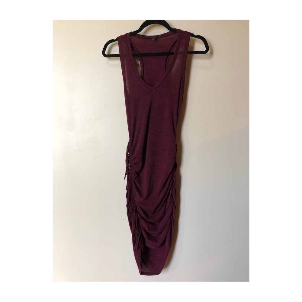 XS EXPRESS WOMENS SWEATER DRESS FRINGE BODY CON